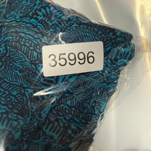 Ann Taylor Dress Women L Large Blue Geometric Sheath Midi Lined Short Sleeve - Picture 7 of 7